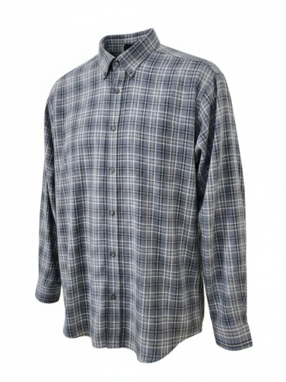 LL BEAN Vintage Made in Canada Flannel Shirt – Men’s M Tall – Blue Plaid, Herita